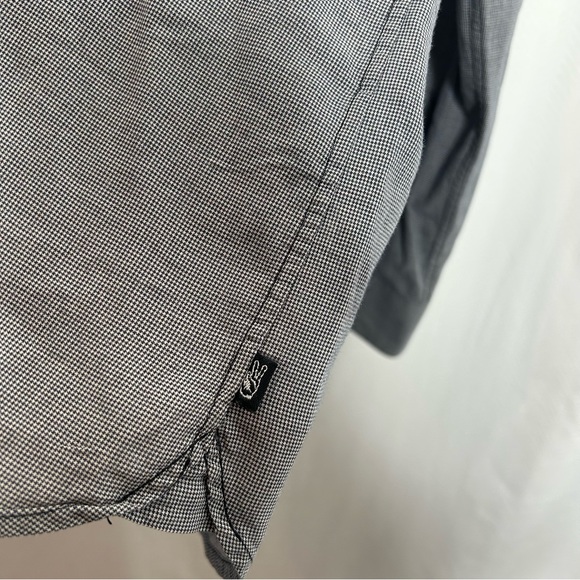 John Varvatos gray micro houndstooth button up shirt long sleeve - Picture 8 of 9